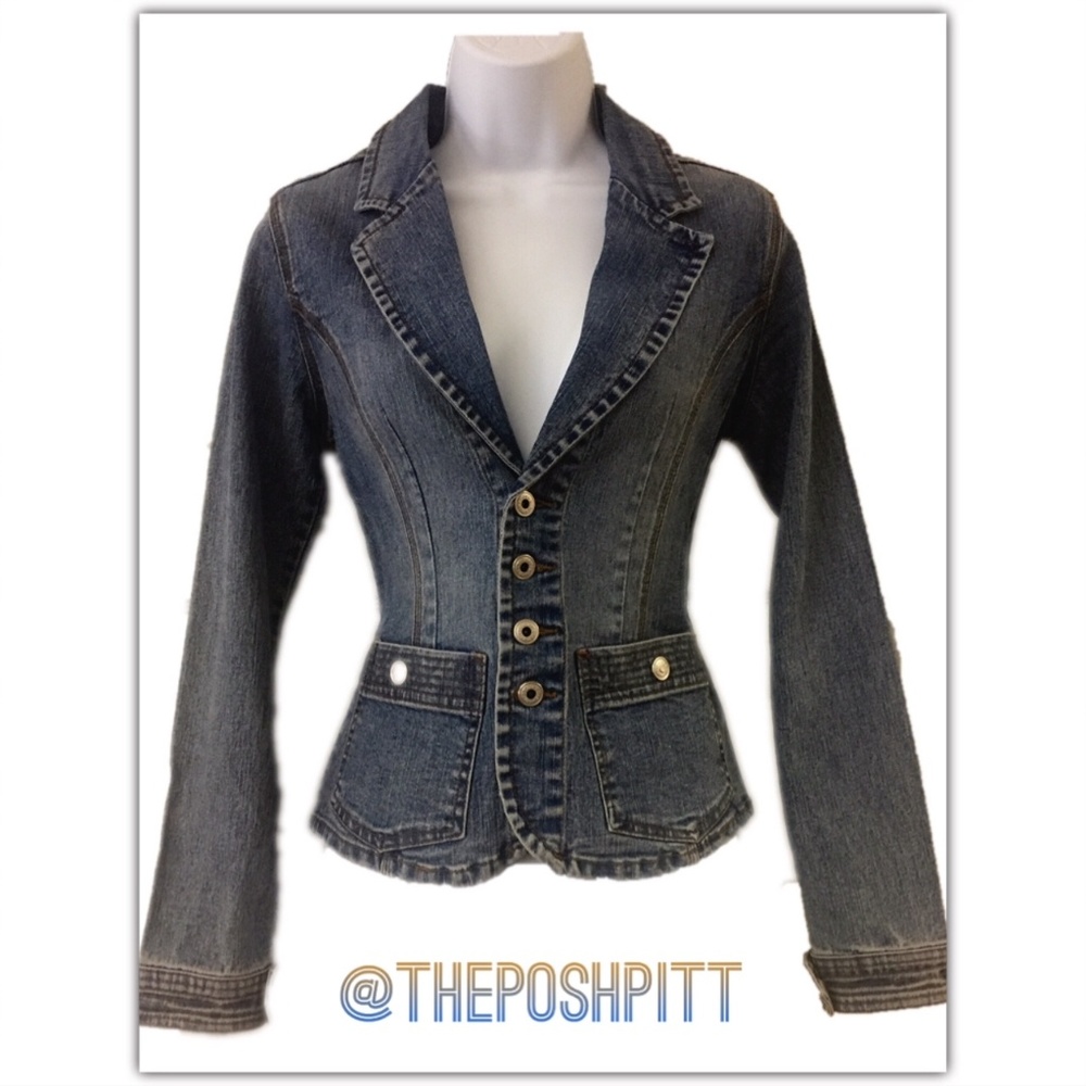 OTB -One Tuff Babe Stretch Medium Wash Jean Jacket